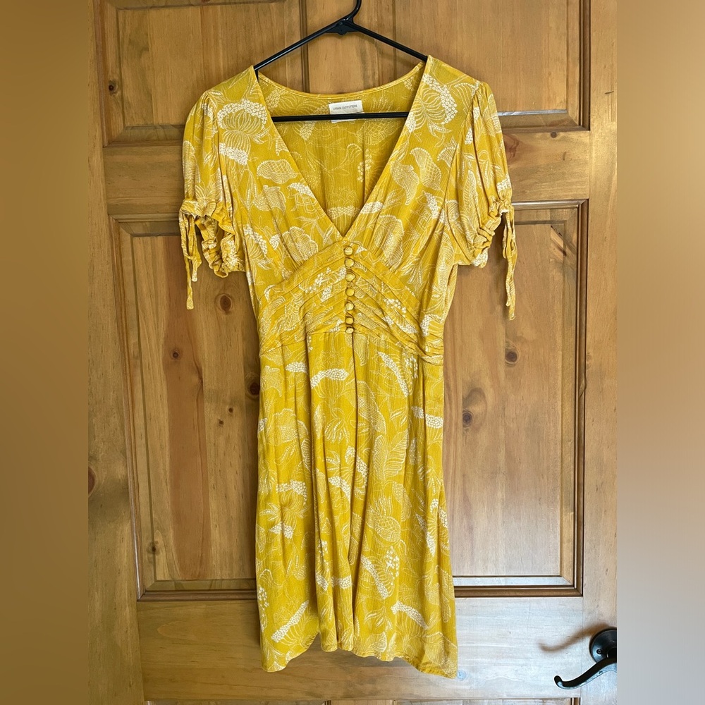 Urban Outfitters UO Talia Tie Sleeve Mini Dress